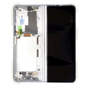 Samsung Galaxy Z Fold3 F926B Hoofdscherm en digitizer met frame Phantom Silver Service Pack