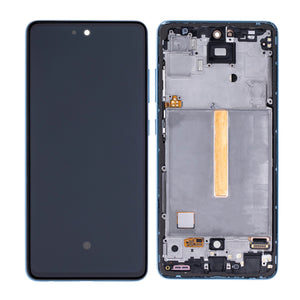 Samsung Galaxy A52 5G A526B, A52s 5G A528B scherm en Digitizer met frame geweldige blauwe Soft-OLED