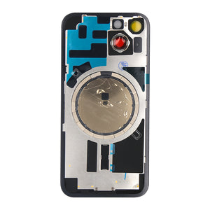 For Apple 14 achterglas zonder NFC, vergroot cameraframe Midnight compatibel