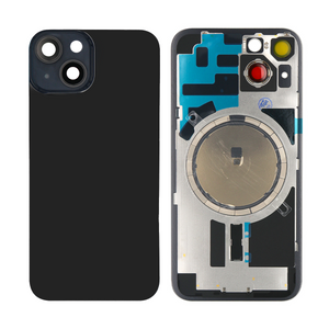 For Apple 14 achterglas zonder NFC, vergroot cameraframe Midnight compatibel
