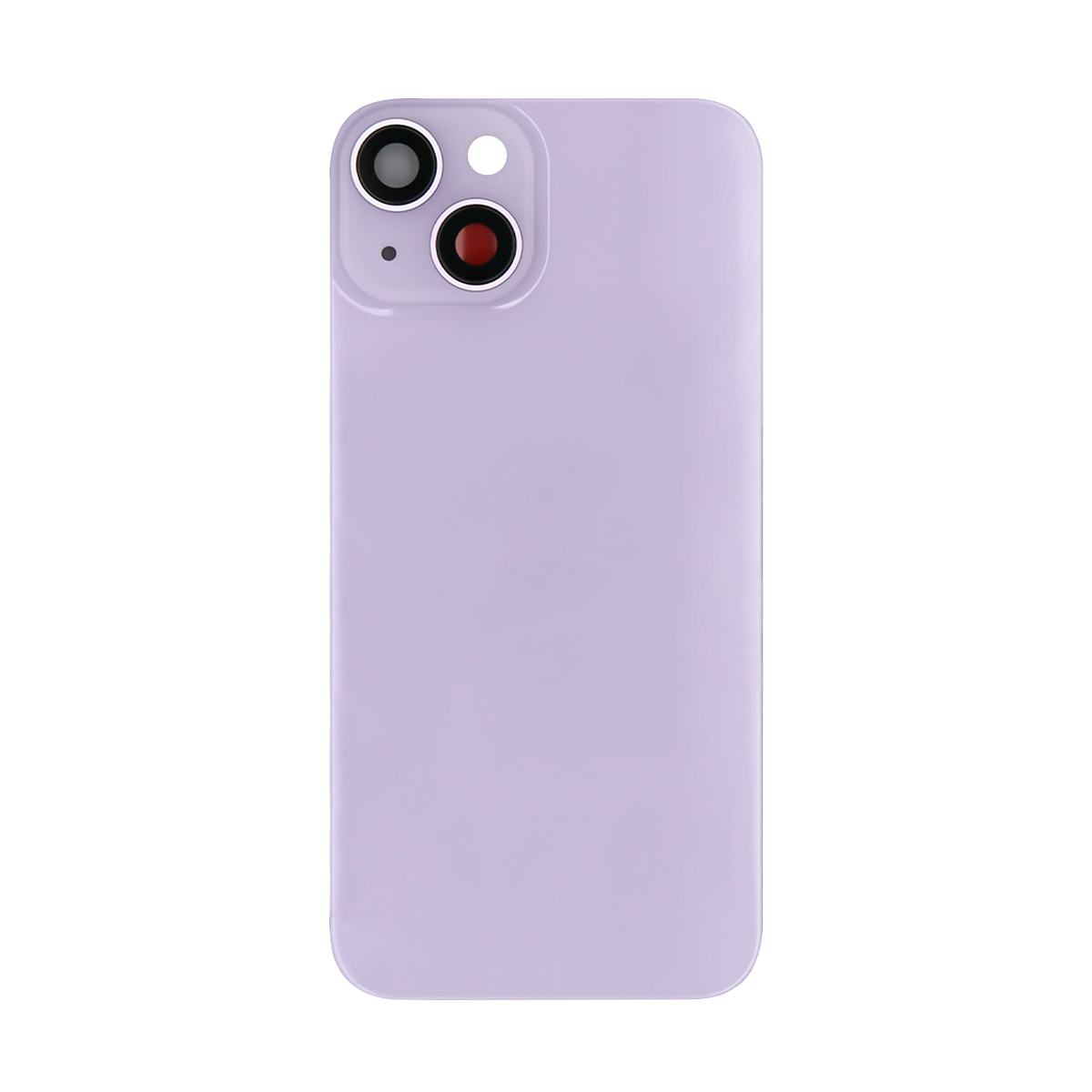 For Apple 14 achterglas zonder NFC, vergroot cameraframe paars compatibel