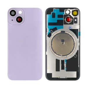For Apple 14 achterglas zonder NFC, vergroot cameraframe paars compatibel