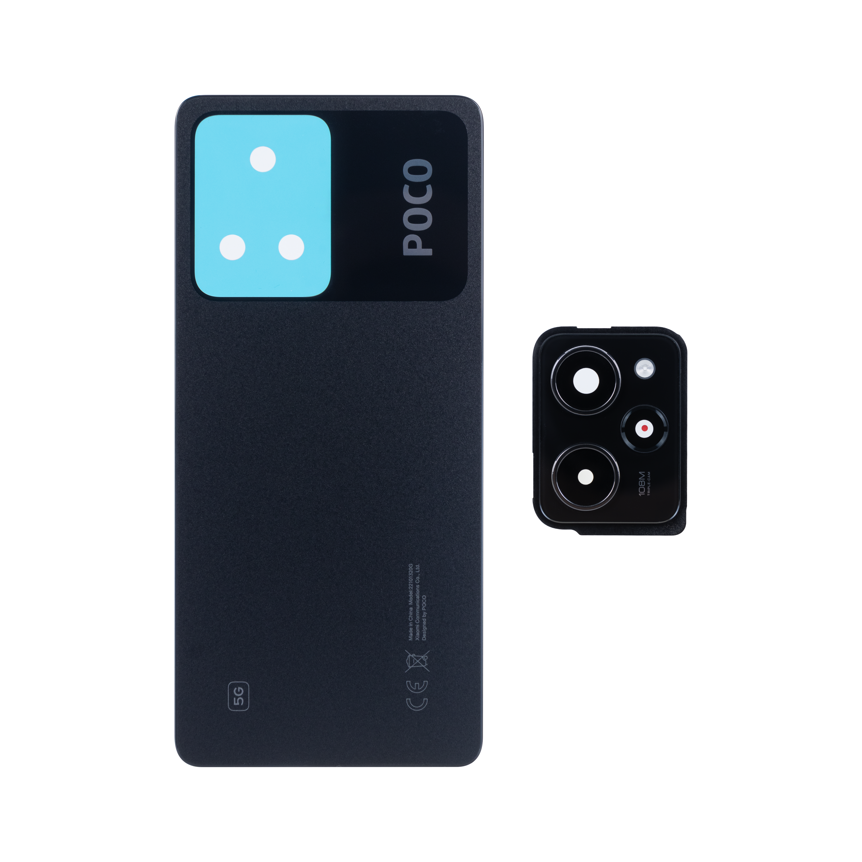 Xiaomi Poco X5 Pro 5G achterkant met lens Astral Black OEM