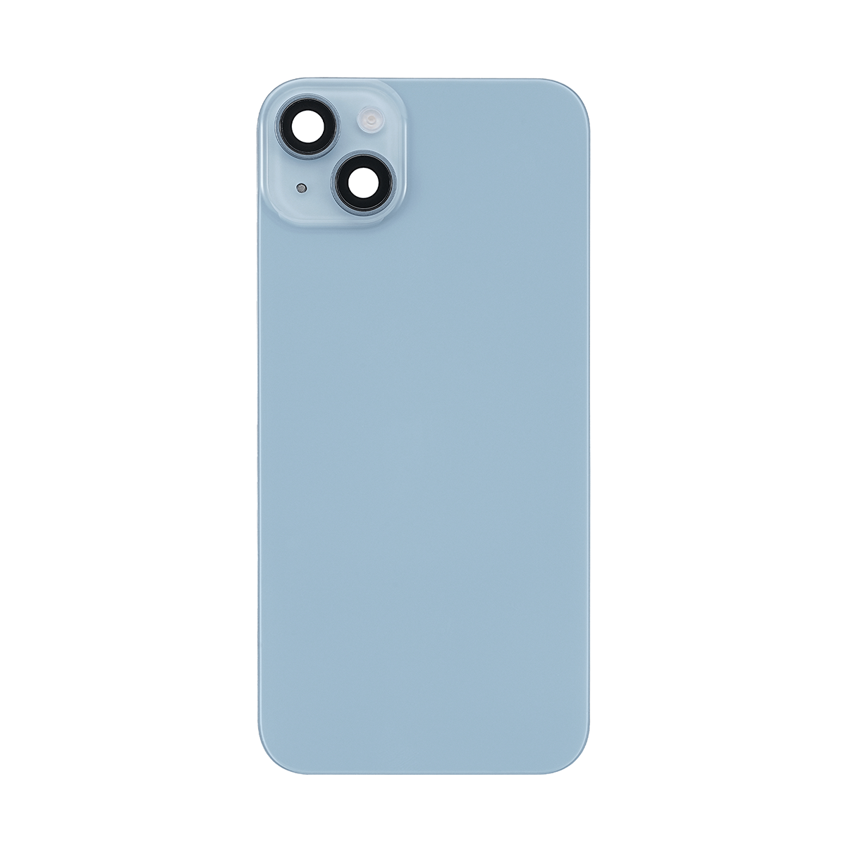 For Apple 14 Plus achterglas zonder NFC, vergroot cameraframe blauw compatibel