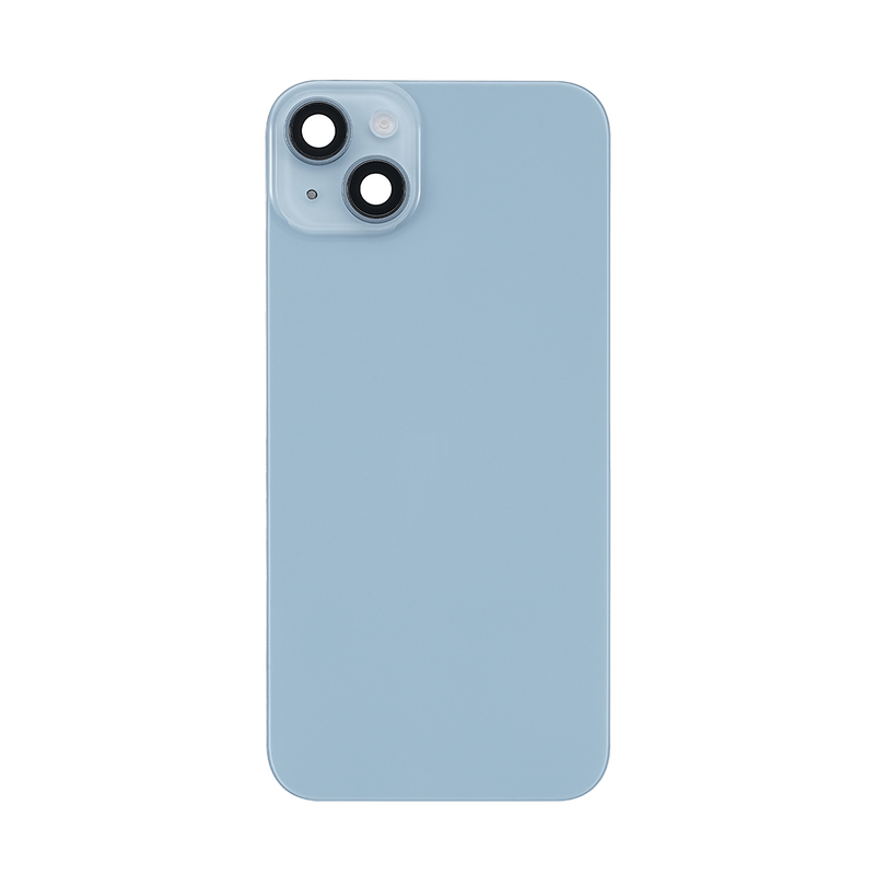 For Apple 14 Plus achterglas zonder NFC, vergroot cameraframe blauw compatibel
