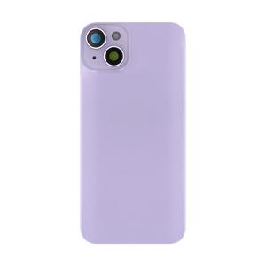 For Apple 14 Plus achterglas zonder NFC, vergroot cameraframe paars compatibel