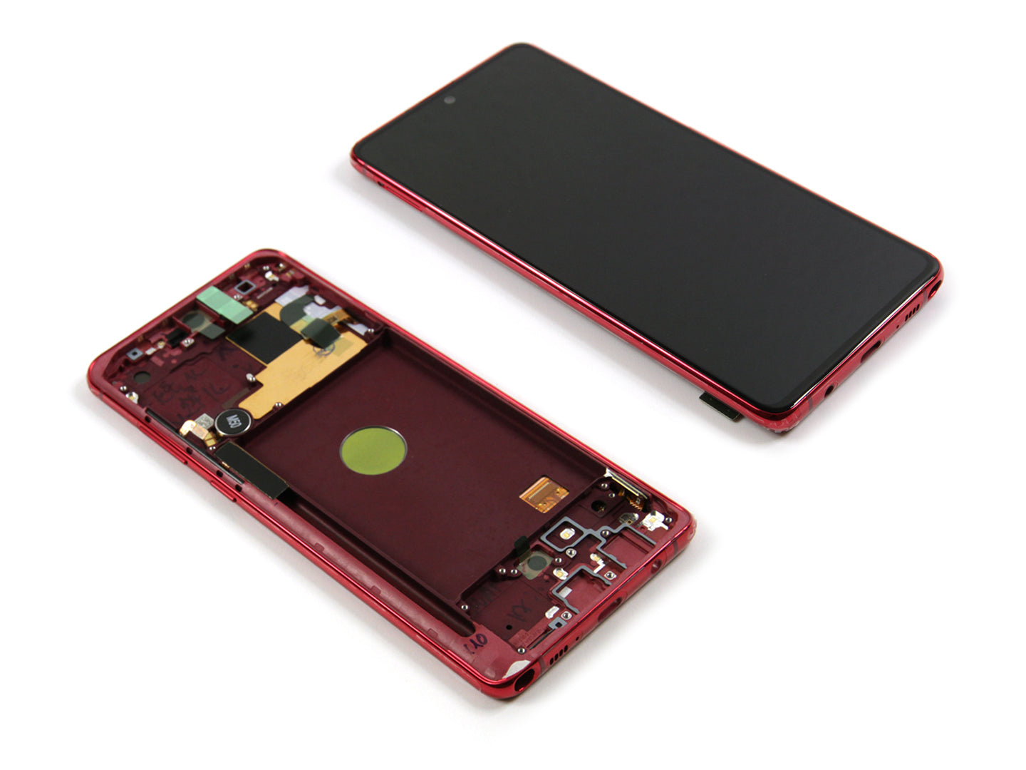 Samsung Galaxy Note 10 Lite N770F Display en digitizer met frame Aura Red Service Pack