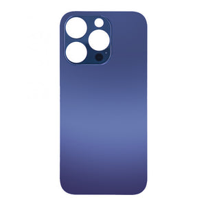 For Apple 14 Pro achterglas zonder NFC, vergroot cameraframe diep paars compatibel