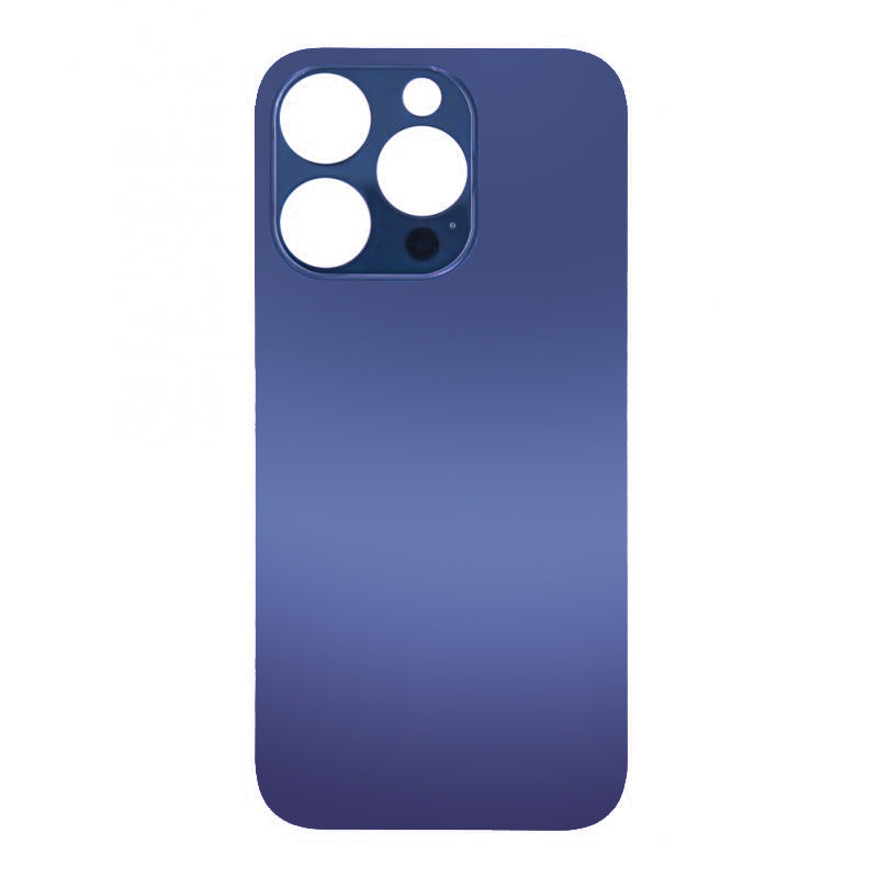 For Apple 14 Pro Max achterglas zonder NFC, vergroot cameraframe diep paars compatibel
