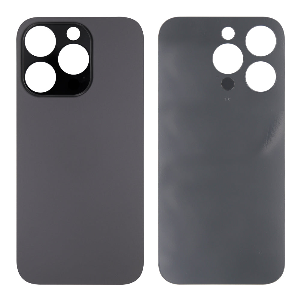For Apple 14 Pro Max achterglas zonder NFC, vergrote camerakaderruimte zwart compatibel