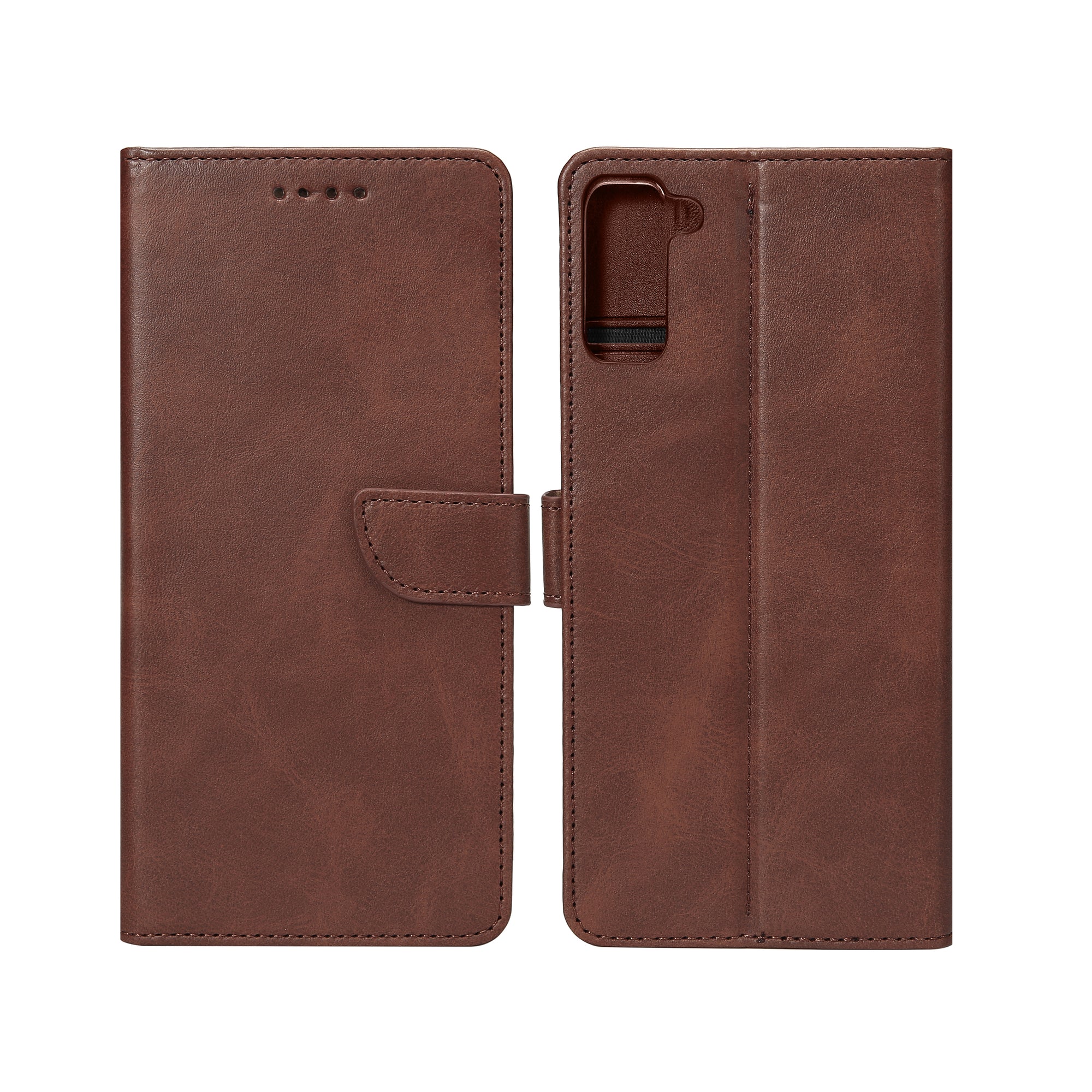 Rixus Boekenhoes Voor Samsung Galaxy S21 Plus 5G Bruin