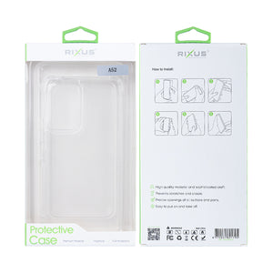 Rixus Anti-Barst Hoesje Voor Samsung Galaxy A52 4G, A52 5G Transparant