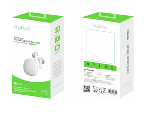 Rixus RXBT69A TWS Oordopjes Met Oplaadetui Wit
