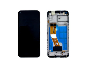 Samsung Galaxy M11 M115F Beeldscherm en Digitizer met Frame Zwart Service Pack