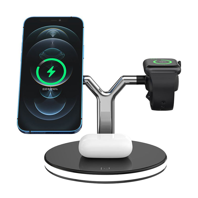 Rixus RXWC40 3 in 1 draadloze oplader For Apple iPhone 12-serie