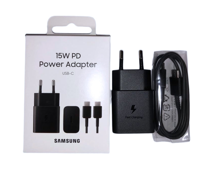 Samsung Fast Charger EP-T1510XBEGEU USB-C With Cable 100cm 15W Black Original Retail Box