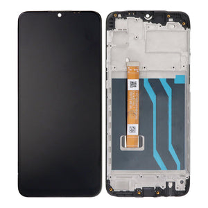 Realme 6i-scherm en digitizer met frame, zwart, OEM