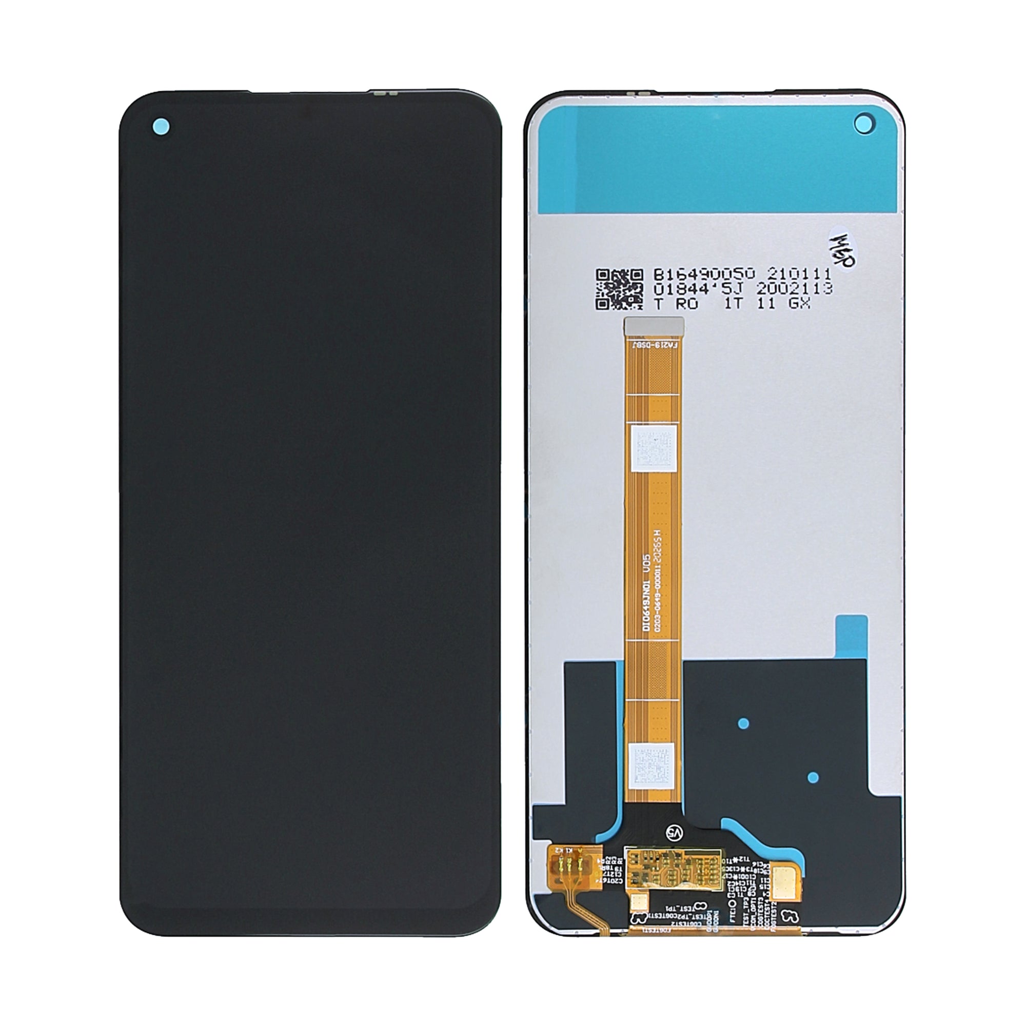 Realme 7-scherm en digitizer zonder frame, zwart, OEM