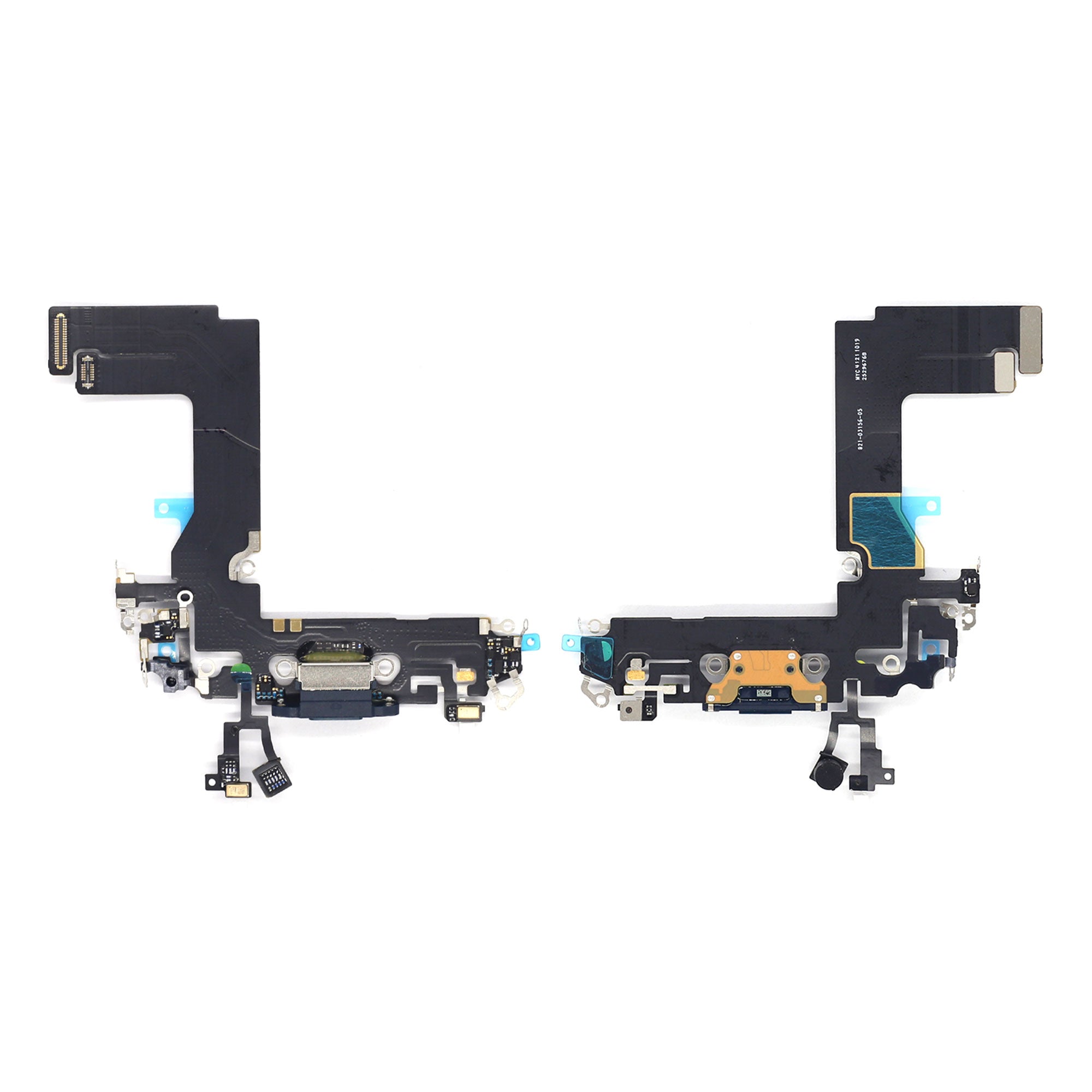 For Apple iPhone 13 Mini Systeem Opladen Flex Middernacht Zwart Getrokken