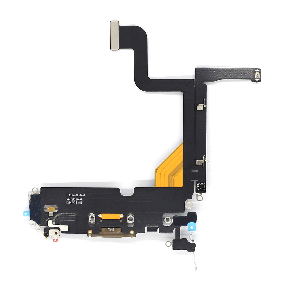 For Apple iPhone 13 Pro Systeem Opladen Flex Goud Getrokken