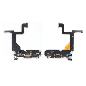 For Apple iPhone 13 Pro Systeem Opladen Flex Goud Getrokken