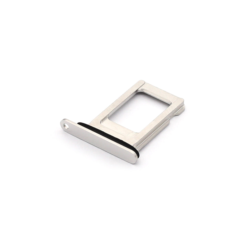 For Apple iPhone 13 Pro Max Sim Kaarthouder Zilver Getrokken