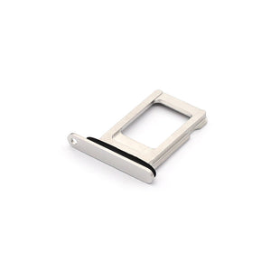 For Apple iPhone 13 Pro Max Sim Kaarthouder Zilver Getrokken