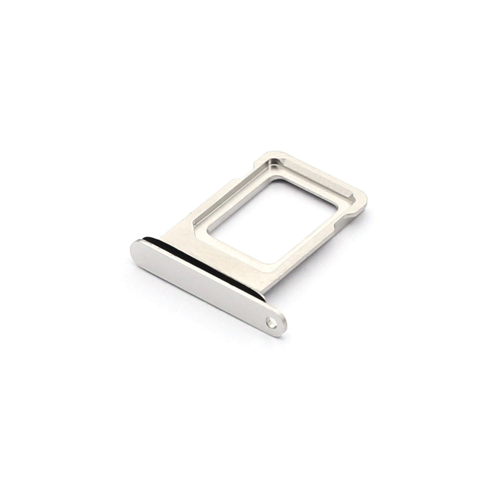 For Apple iPhone 13 Pro Max Sim Kaarthouder Zilver Getrokken