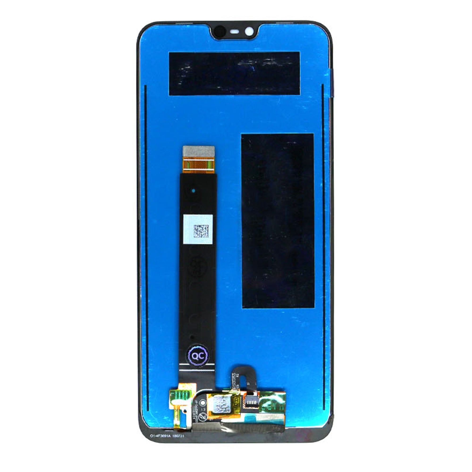 Nokia 7.1 (2018) Scherm en Digitizer zonder frame Zwart OEM