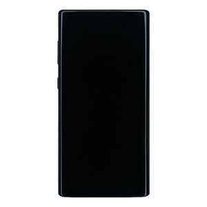Samsung Galaxy Note 10 N970F Beeldscherm en Digitizer met Frame Aura Black Service Pack
