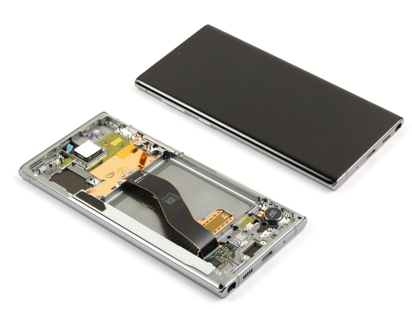 Samsung Galaxy Note 10 N970F Beeldscherm en Digitizer met Frame Aura Glow Service Pack