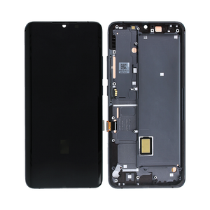 Xiaomi Mi Note 10 Lite-scherm en digitizer met frame Midnight Black OEM