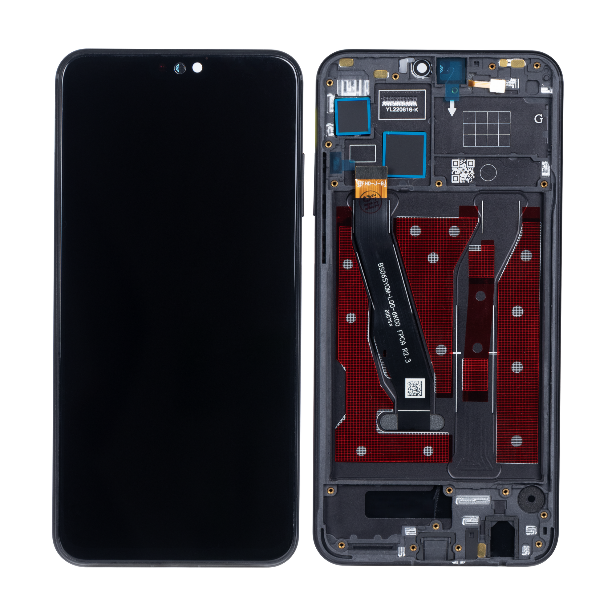 Honor 9X Lite-scherm en digitizer met frame Midnight Black OEM