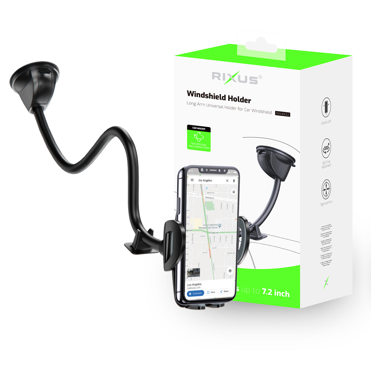 Rixus RXHM32 Smartphonehouder voor voorruit