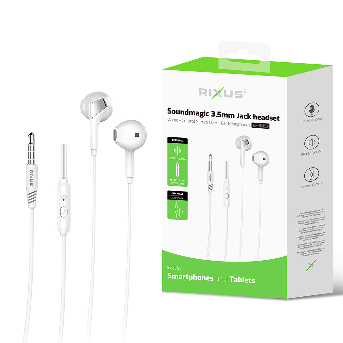 Rixus RXHD19J Soundmagic 3,5mm Jack koptelefoon