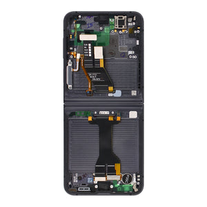 Samsung Galaxy Z Flip5 F731B Hoofdscherm en digitizer met frame Graphite Service Pack
