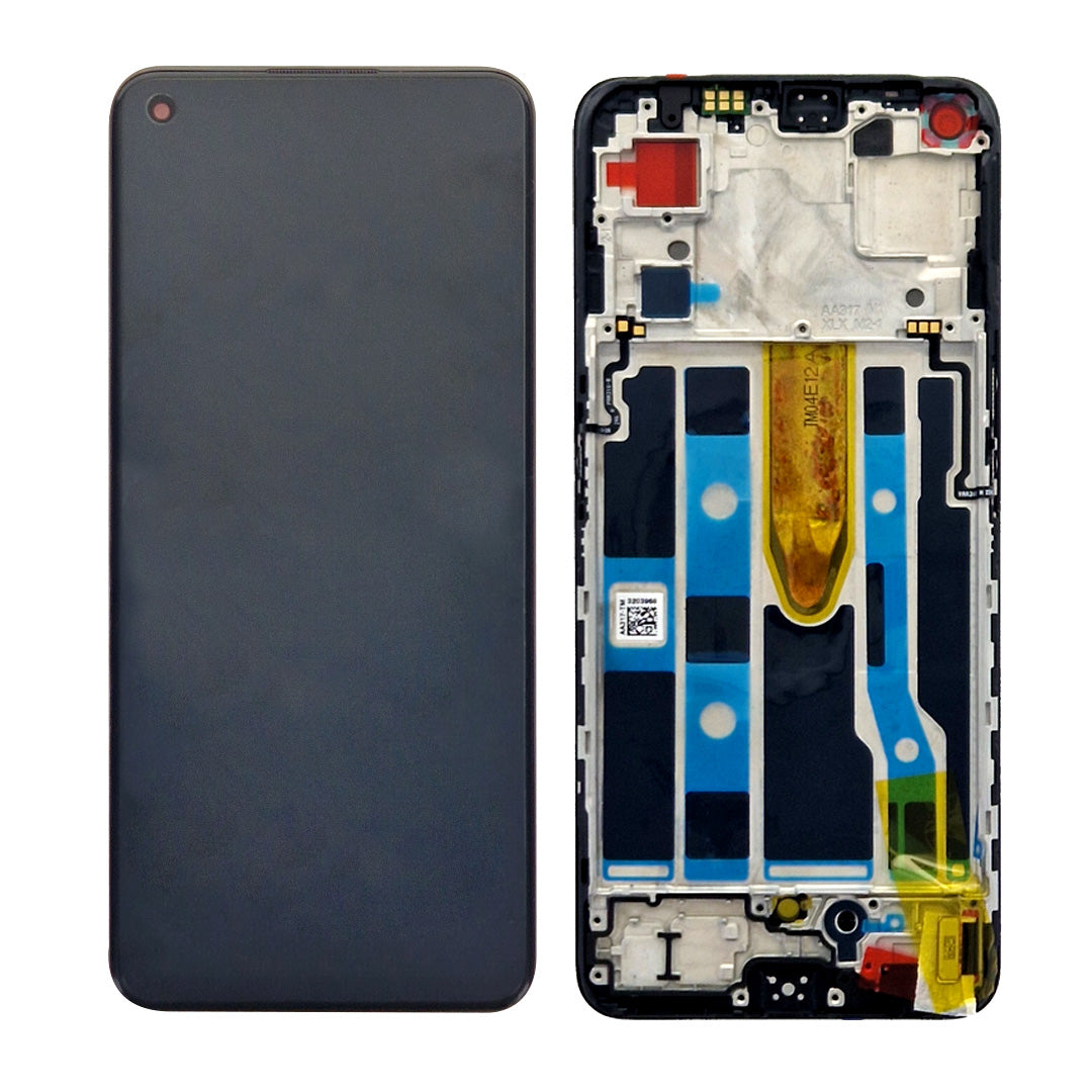 Oppo Find X5 Lite, Reno 7 5G-scherm en digitizer met frame zwart OEM