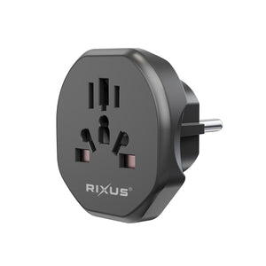 Rixus RXHC27B EU Reisstroomadapter Zwart