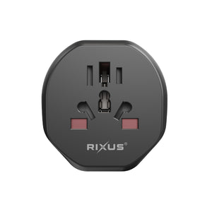 Rixus RXHC27B EU Reisstroomadapter Zwart