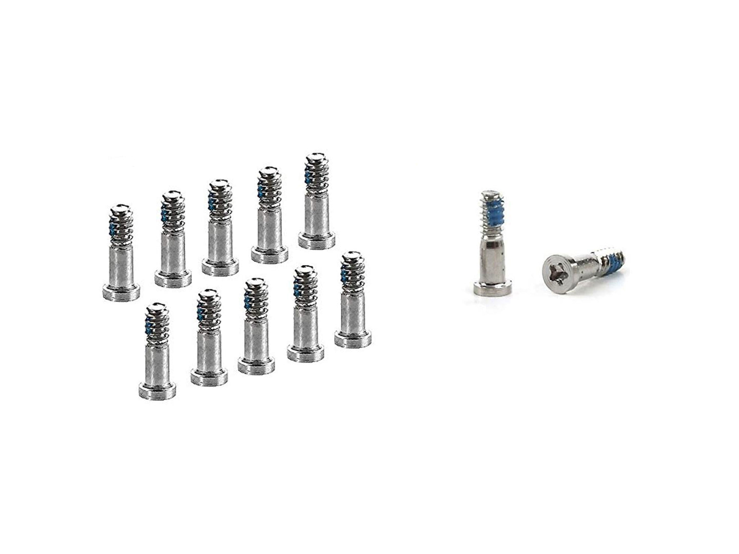 Voor iPhone 8, iPhone 8 Plus onderkant schroefset zilver (10 stuks)