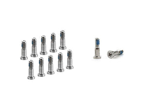Voor iPhone 8, iPhone 8 Plus onderkant schroefset zilver (10 stuks)
