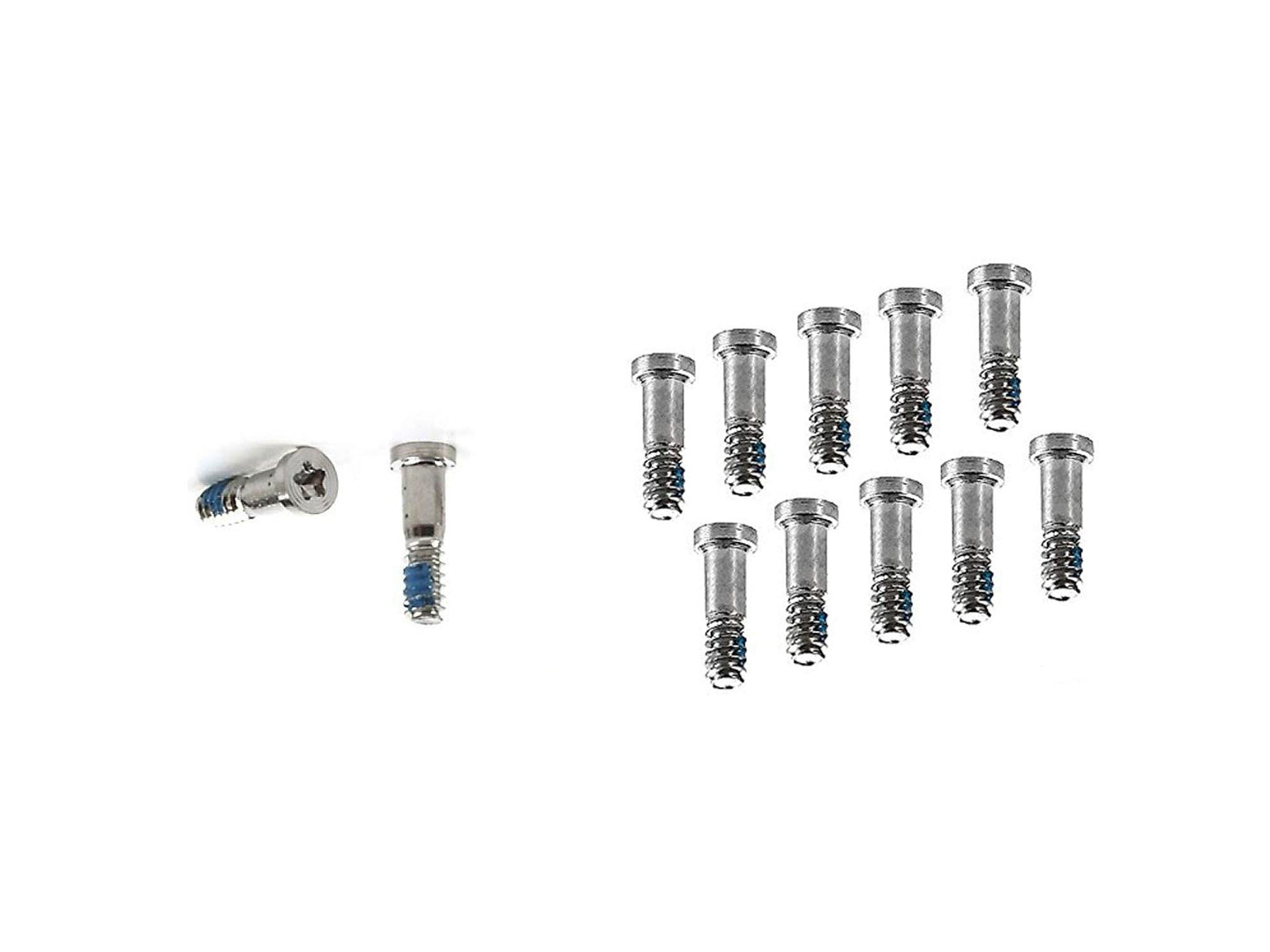 Voor iPhone 8, iPhone 8 Plus onderkant schroefset zilver (10 stuks)
