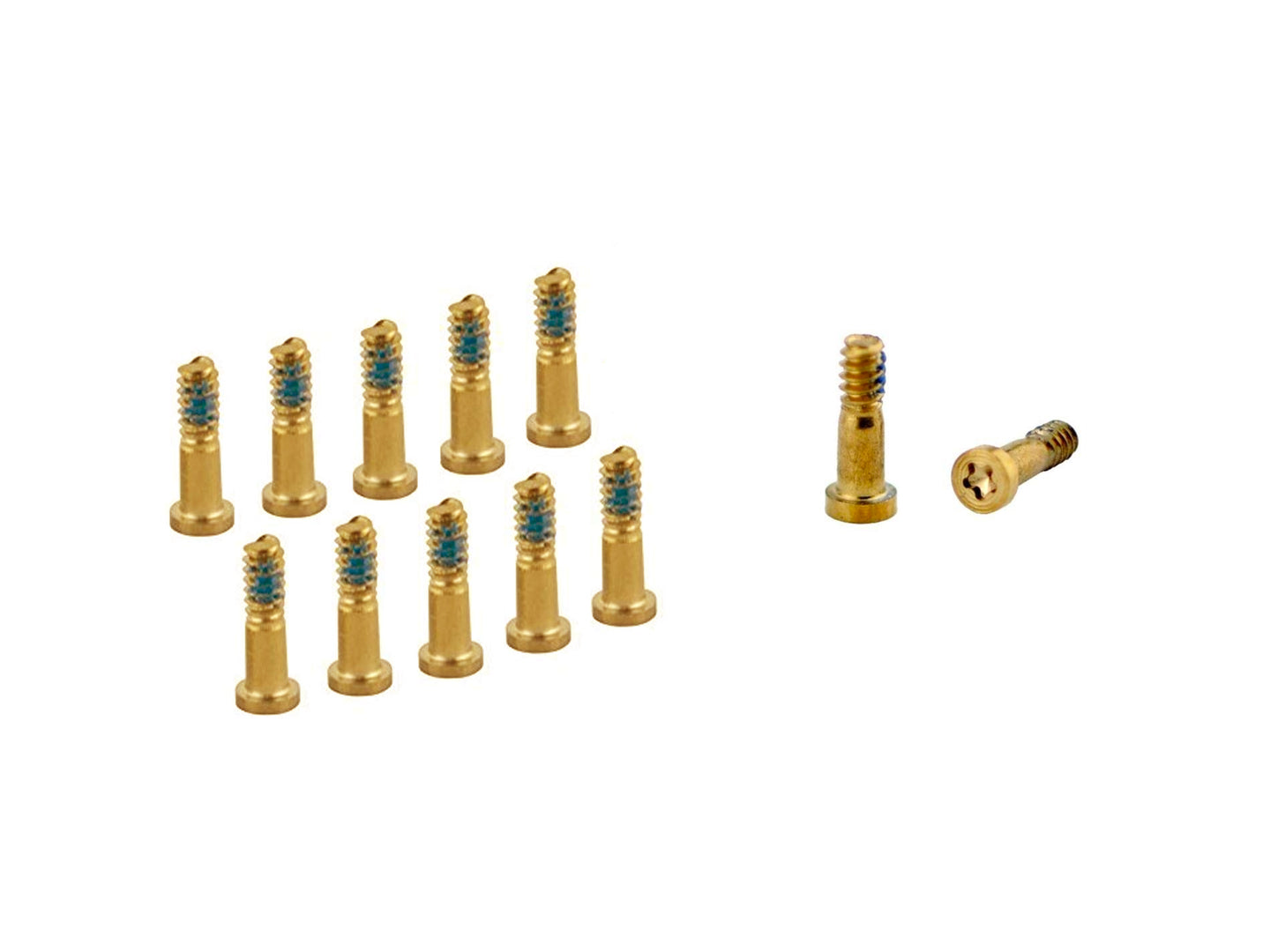 Voor iPhone 8, iPhone 8 Plus onderkant schroefset goud (10 stuks)