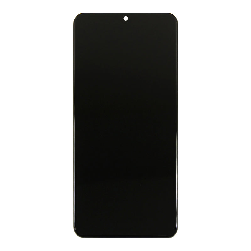 Samsung Galaxy A20s A207F Beeldscherm en Digitizer met Frame Zwart Service Pack