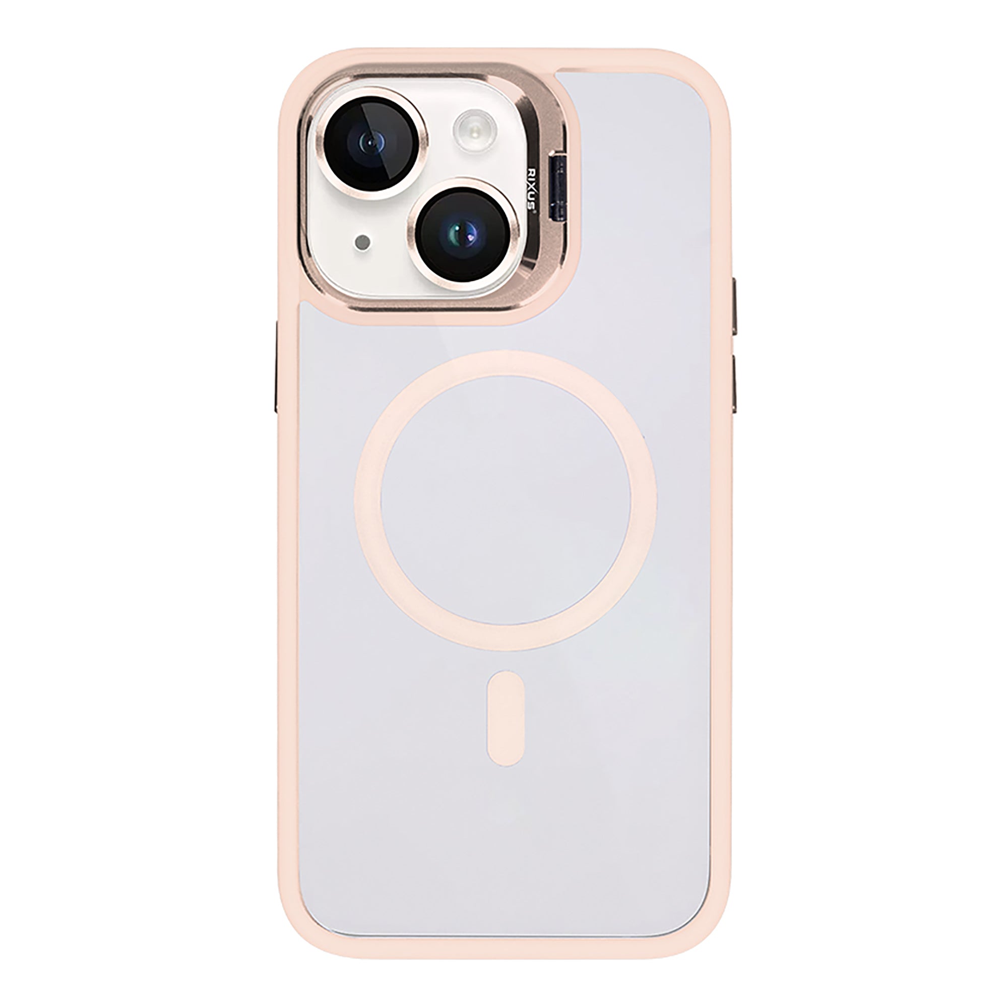 Rixus Classic 03 Case With MagSafe Compatible For Apple iPhone 14 Light Pink