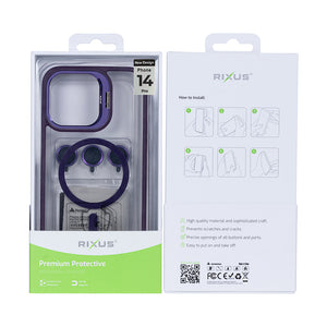Rixus Classic 03 Case With MagSafe Compatible For Apple iPhone 14 Pro Deep Purple