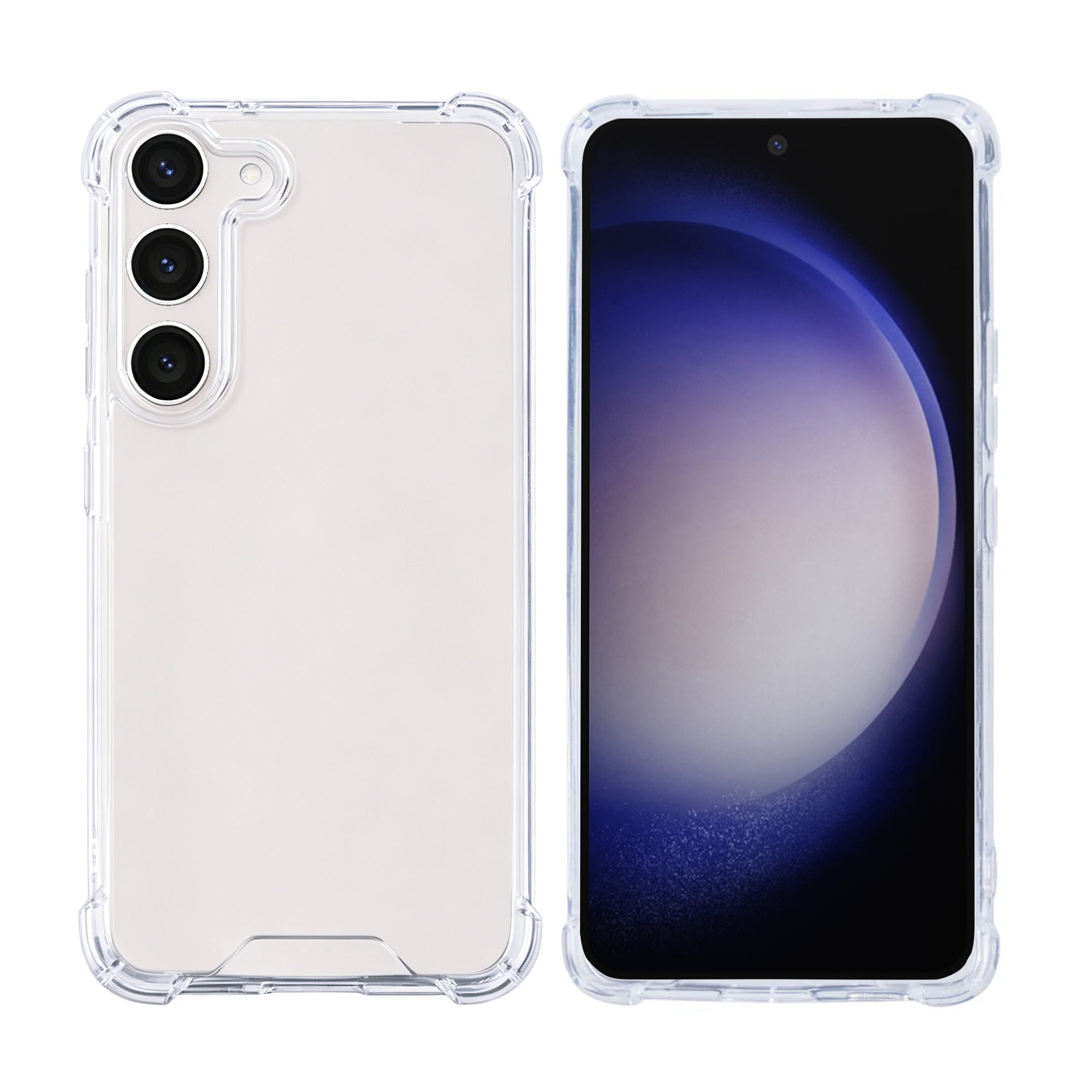 Rixus Anti-Barst Hoesje Voor Samsung Galaxy S23 Transparant