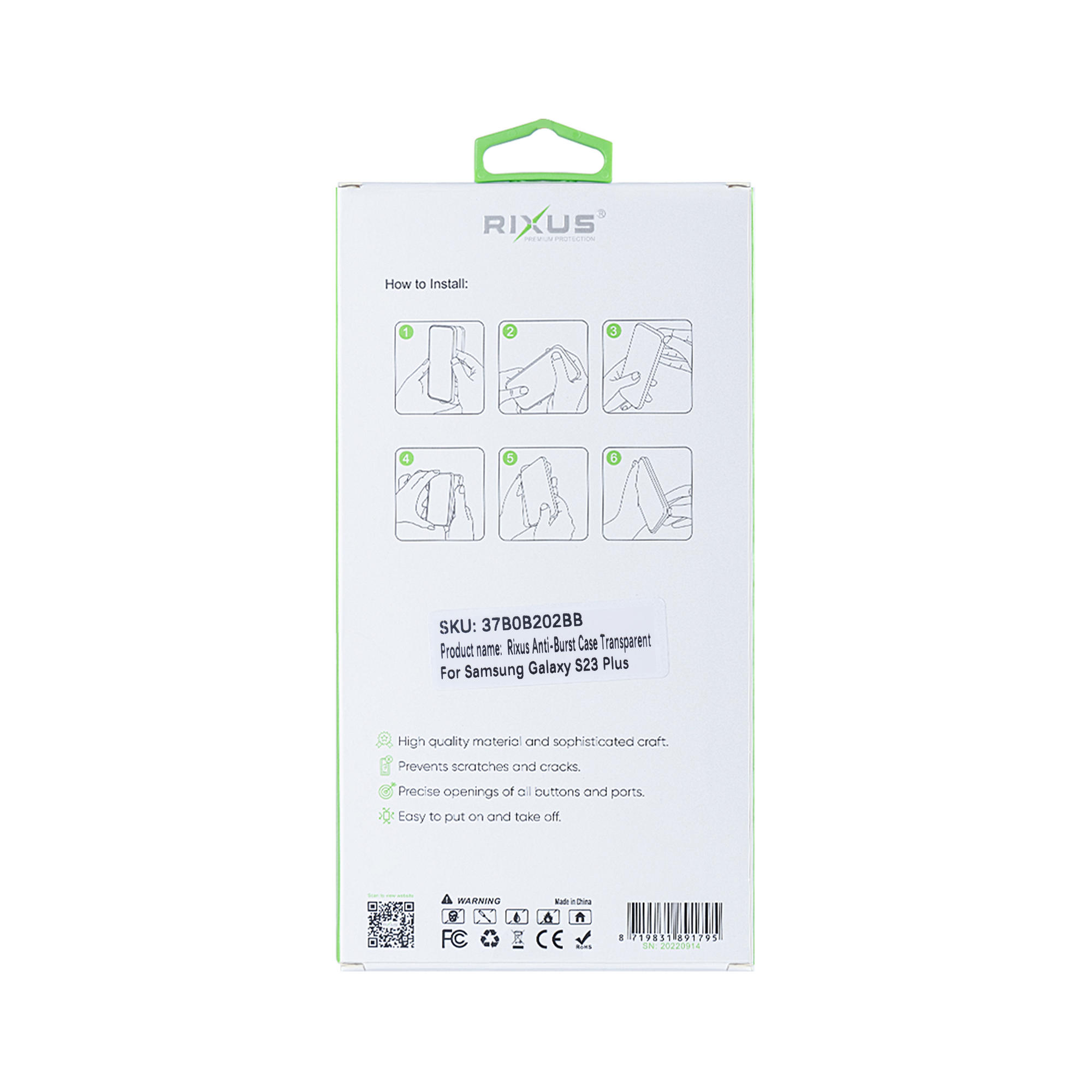Rixus Anti-Barst Hoesje Voor Samsung Galaxy S23 Plus Transparant