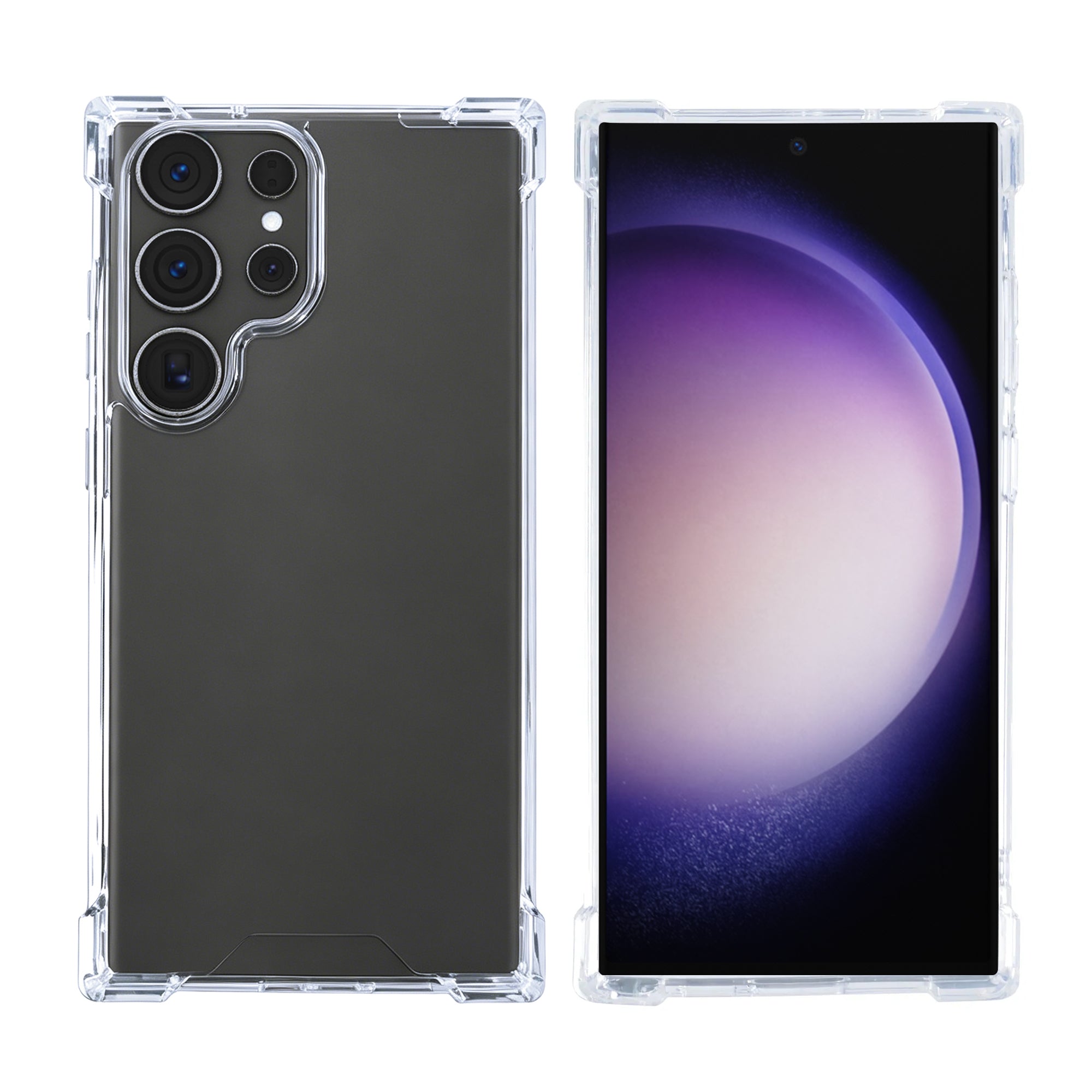 Rixus Anti-Barst Hoesje Voor Samsung Galaxy S23 Ultra Transparant