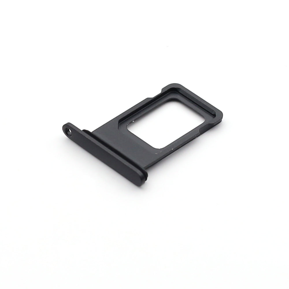 For Apple iPhone XR Sim Kaarthouder Zwart Getrokken